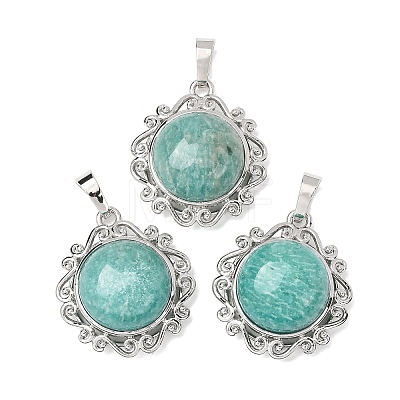 Natural Amazonite Pendants GG-CBA0251-09B-P-1