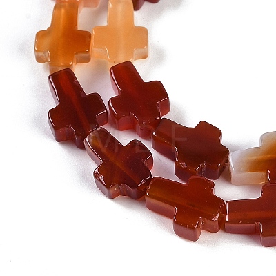 Natural Red Agate Beads Strands G-I369-A20-02-1