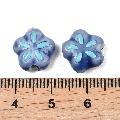Handmade Porcelain Enamel Beads PORC-G016-07O-1