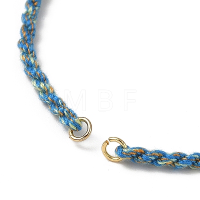 Braided Cotton Cord Bracelet Making MAK-L043-02G-07-1