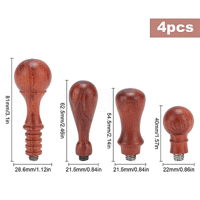 CRASPIRE Pear Wood Handle AJEW-CP0001-23-1