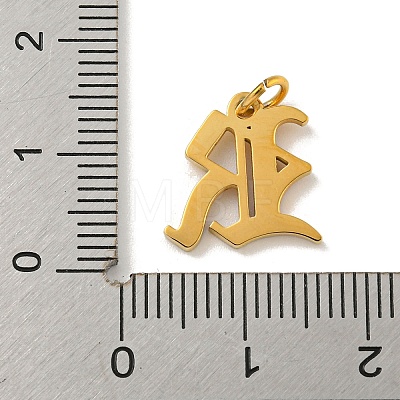 Ion Plating(IP) 304 Stainless Steel Charms STAS-I010-01G-R-1