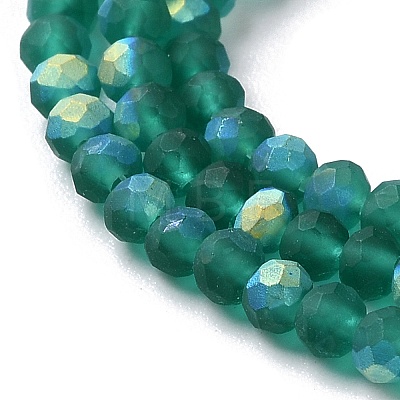 Imitation Jade Glass Beads Strands EGLA-A034-T2mm-MB18-1
