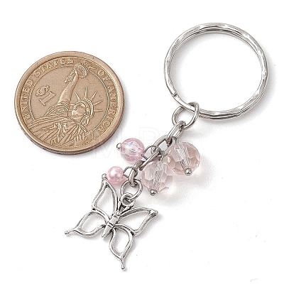 Alloy Glass with Iron Keychain KEYC-JKC00772-1