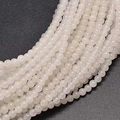 Natural White Jade Round Bead Strands X-G-P072-08-8mm-1