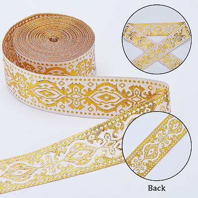 Gorgecraft Ethnic Style Polyester Silk Grosgrain Ribbon OCOR-GF0003-67A-1