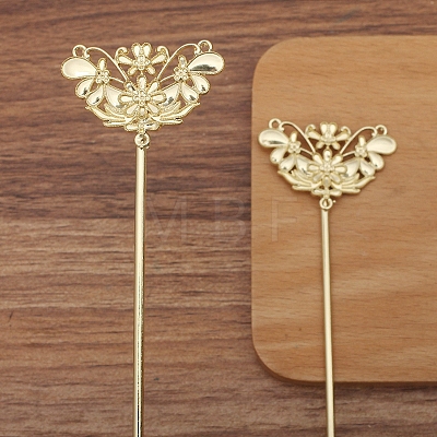 Alloy Hair Stick Findings for Women PW-WG43FC0-04-1