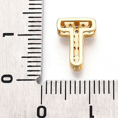 Brass Micro Pave Cubic Zirconia Charms KK-N254-217G-T-1