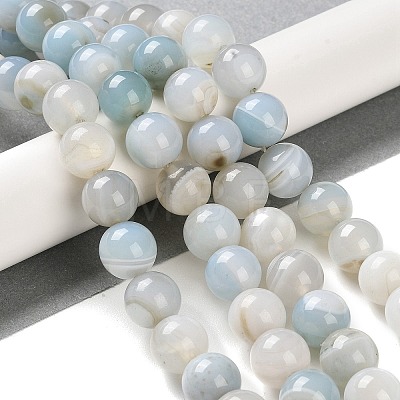 Natural Striped Agate/Banded Agate Beads Strands G-Z060-A01-C23-1