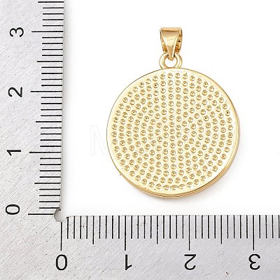 Natural White Shell Flat Round Pendants KK-F919-42B-G-1