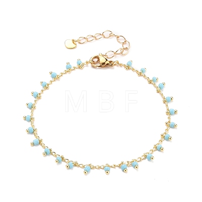 Glass Charm Bracelets BJEW-JB05600-01-1