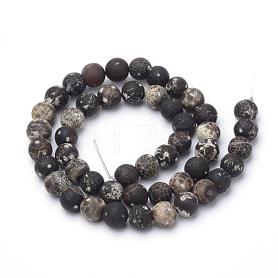 Dyed Natural Agate Beads Strands G-Q462-130B-10mm-1
