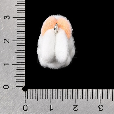 Flocking Opaque Resin Pendants RESI-G128-01R-1