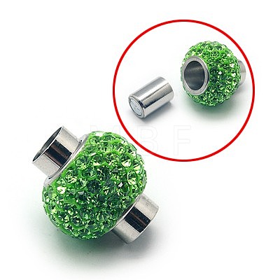 Stainless Steel Magnetic Clasps with Glue-in Ends STAS-E042-5mm-M-1