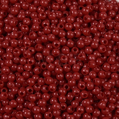 Opaque Acrylic Beads SACR-A007-01B-15-1