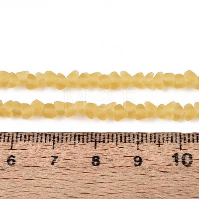 Frosted Transparent Glass Beads Strands GLAA-N016-4mm-23-1