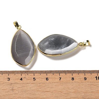 Cat Eye Pendants G-K338-08G-07-1