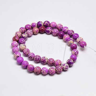 Natural Imperial Jasper Beads Strands G-I122-4mm-07-1