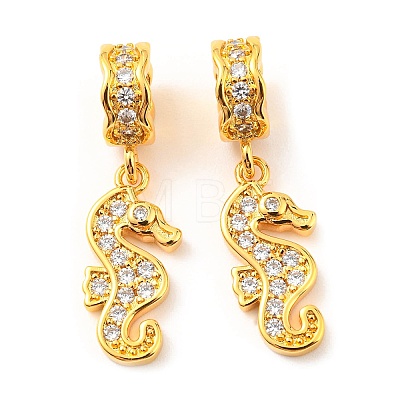 Brass Micro Pave Cubic Zirconia Pendents KK-M247-17G-1