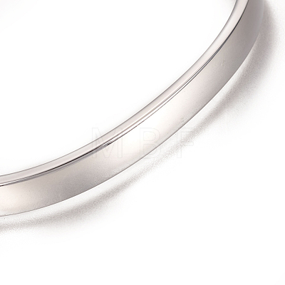 304 Stainless Steel Cuff Bangles STAS-I110-10-4mm-P-1