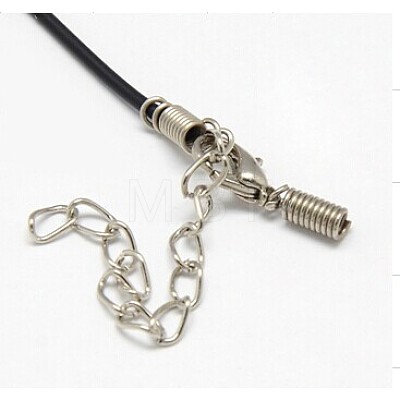 Black Rubber Necklace Cord Making RCOR-D002-A-1