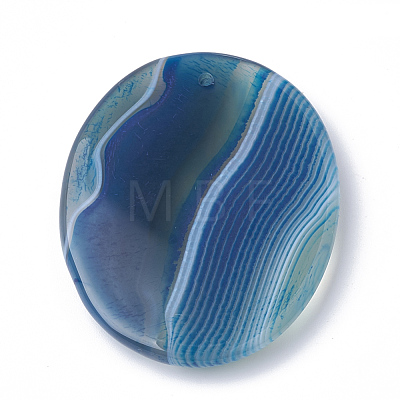 Dyed Natural Striped Agate/Banded Agate Pendants G-S280-03-1