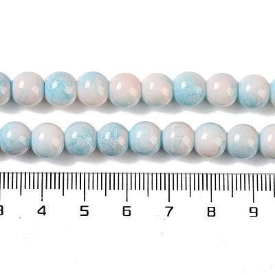 Baking Paint Glass Bead Strands GLAA-H031-01B-10-1