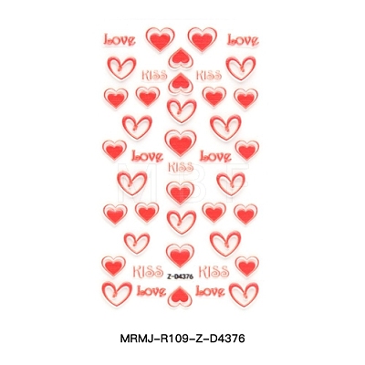 Valentine's Day 5D Love Nail Art Sticker Decals MRMJ-R109-Z-D4376-1