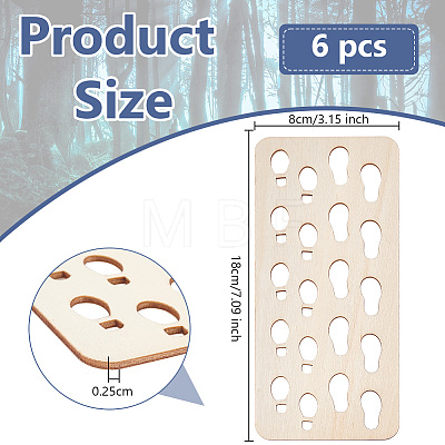 Wooden Foot Pads DIY-WH0021-57-1