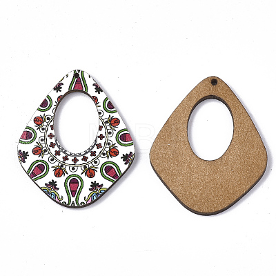 Printed Basswood Pendants X-WOOD-S045-004E-1