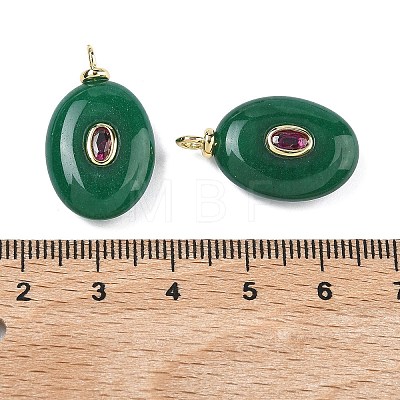 Dyed Natural White Jade Pendants KK-C251-01B-02-1