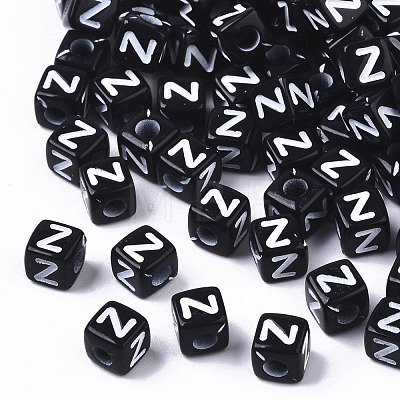 Opaque Acrylic Beads X-SACR-N002-01Z-1