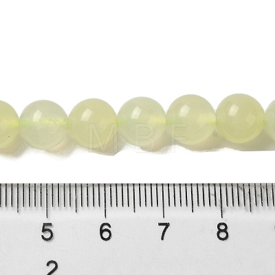 Natural New Jade Round Beads Strands G-L348-01-8mm-1