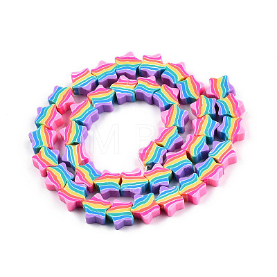 Handmade Polymer Clay Beads Strands X-CLAY-N010-083-1