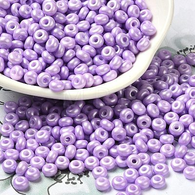 Baking Paint Luster Glass Seed Beads SEED-B001-04A-09-1