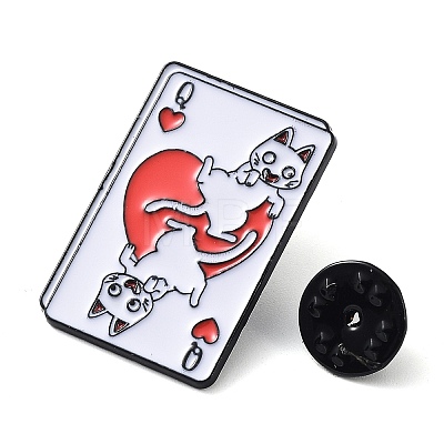 Black Zinc Alloy Brooches JEWB-E033-04EB-01-1