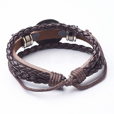 PU Leather Cord Multi-strand Bracelets BJEW-P137-B-AB-1