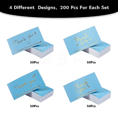 4 Bags 4 Style Laser Thank You for Supporting My Small Business Card DIY-SZ0003-34-1