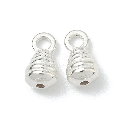 925 Sterling Silver Grooved Teardrop Charms STER-A050-06S-1