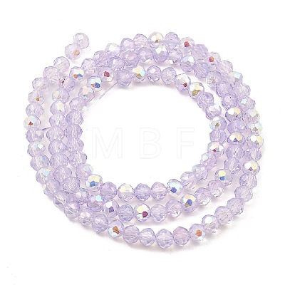 Baking Painted Transparent Glass Beads Strands DGLA-A034-J4mm-B07-1