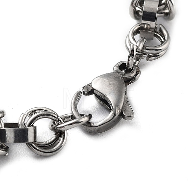 304 Stainless Steel Rope Chain Bracelet BJEW-Z023-16P-1