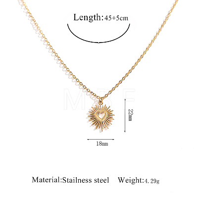 304 Stainless Steel Pendant Necklaces WGFEF8E-02-1