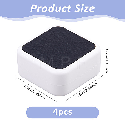 Plastic Cufflink Packing Boxes with Flip Hinged Lid CON-WH0100-51A-1