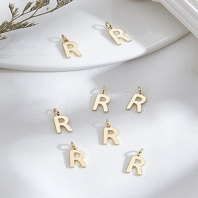 8Pcs Brass Charms KK-LP0001-85R-1