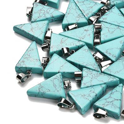 Synthetic Turquoise Pendants G-B127-04P-03-1