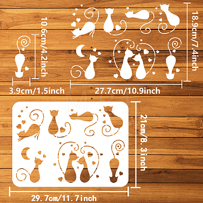 Plastic Drawing Painting Stencils Templates DIY-WH0396-628-1