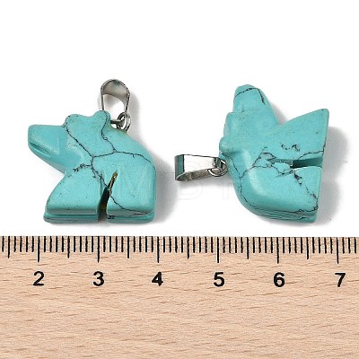 Synthetic Turquoise Pendants G-B127-02P-07-1