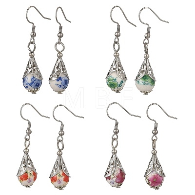304 Stainless Steel Dangle Earrings PR-EJEW-JE07485-1