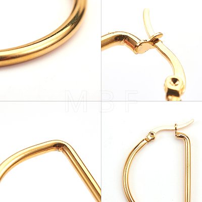 304 Stainless Steel Hoop Earrings EJEW-YW0001-02C-1