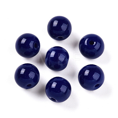 Opaque Solid Color Glass Beads X1-GLAA-N007-8mm-A04-1